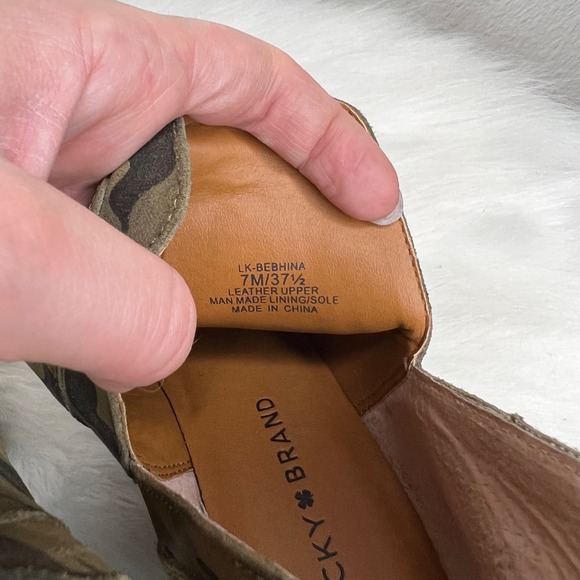 Lucky Brand Bebhina Camo Print Bootie 7 NEW - Picture 6 of 8